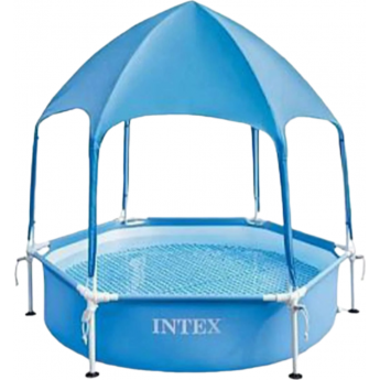 Каркасный бассейн INTEX CANOPY METAL FRAME 183х38см с навесом 700л Каркасный бассейн INTEX CANOPY METAL FRAME 183х38см с навесом 700л