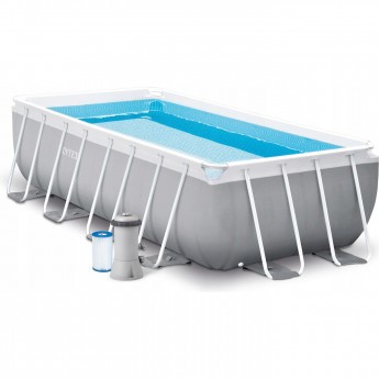 Каркасный бассейн INTEX CHEVRON PRISM FRAME 400х200х100 см, 6836 л, фильтр-насос 2006 л\ч, лестница