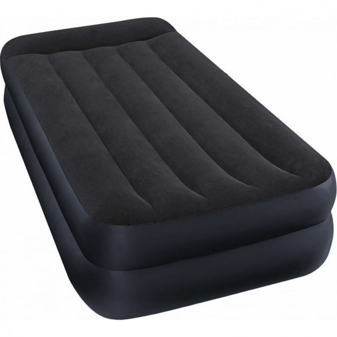 Надувная кровать INTEX PILLOW REST RAISED BED 99х191х42см с подголовником, встроенный насос 220V 64122