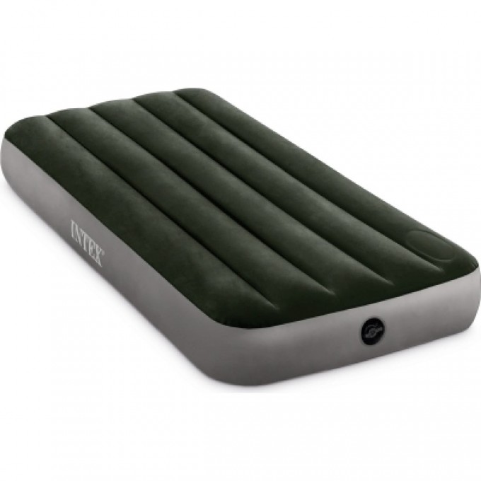 Надувной матрас INTEX DOWNY AIRBED , 99х191х25см, со встроенным ножным насосом 64761